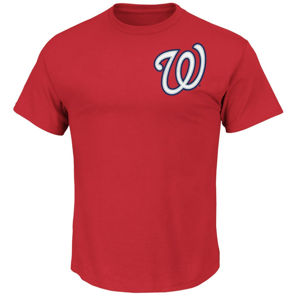 Washington Nationals Majestic New Wordmark T-Shirt - Red