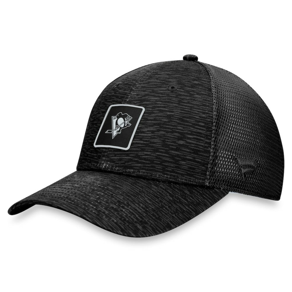 Pittsburgh Penguins Fanatics Women's Authentic Pro Road Trucker Adjustable Hat – Black