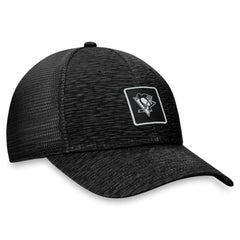 Pittsburgh Penguins Fanatics Women's Authentic Pro Road Trucker Adjustable Hat – Black