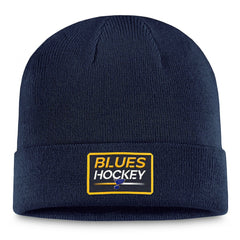 St. Louis Blues Fanatics Authentic Pro Cuffed Knit Hat – Navy