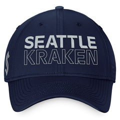 Seattle Kraken Fanatics Authentic Pro Road Flex Hat – Deep Sea Blue