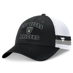 NFL Las Vegas Raiders Fundamentals Side Stripe Trucker Adjustable Hat