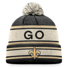 NFL New Orleans Saints Heritage Cuffed Knit Hat with Pom