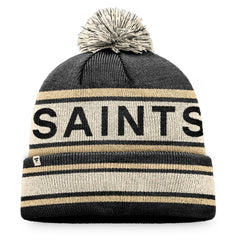 NFL New Orleans Saints Heritage Cuffed Knit Hat with Pom