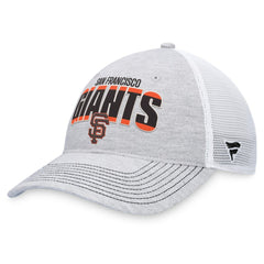 San Francisco Giants Logo Trucker Adjustable Hat - Heather Gray/White
