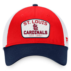 St. Louis Cardinals Two-Tone Patch Trucker Adjustable Hat - Red/Navy