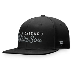 Chicago White Sox Script Snapback Hat - Black