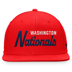 Washington Nationals Script Snapback Hat - Red