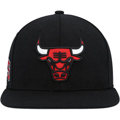 Chicago Bulls Side Core 2.0 Snapback Hat - Black | Mitchell & Ness discount