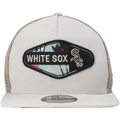 Chicago White Sox Retro Beachin' Patch A-Frame Trucker 9FIFTY Snapback Hat - Natural | New Era