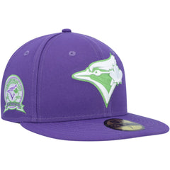 Toronto Blue Jays Lime Side Patch 59FIFTY Fitted Hat - Purple | New Era