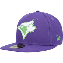 Toronto Blue Jays Lime Side Patch 59FIFTY Fitted Hat - Purple | New Era