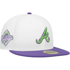 Atlanta Braves Side Patch 59FIFTY Fitted Hat - White | New Era