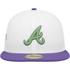 Atlanta Braves Side Patch 59FIFTY Fitted Hat - White | New Era