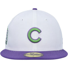 Chicago Cubs Side Patch 59FIFTY Fitted Hat - White | New Era