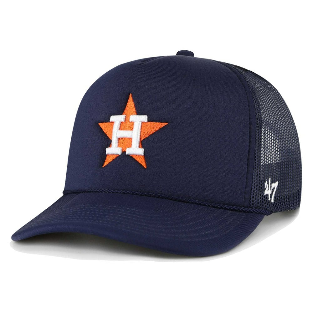 Houston Astros Foam Logo Trucker Adjustable Hat - Navy | 47 brand