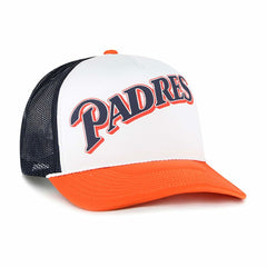 San Diego Padres Foam Front Script Trucker Snapback Hat - White | 47 brand