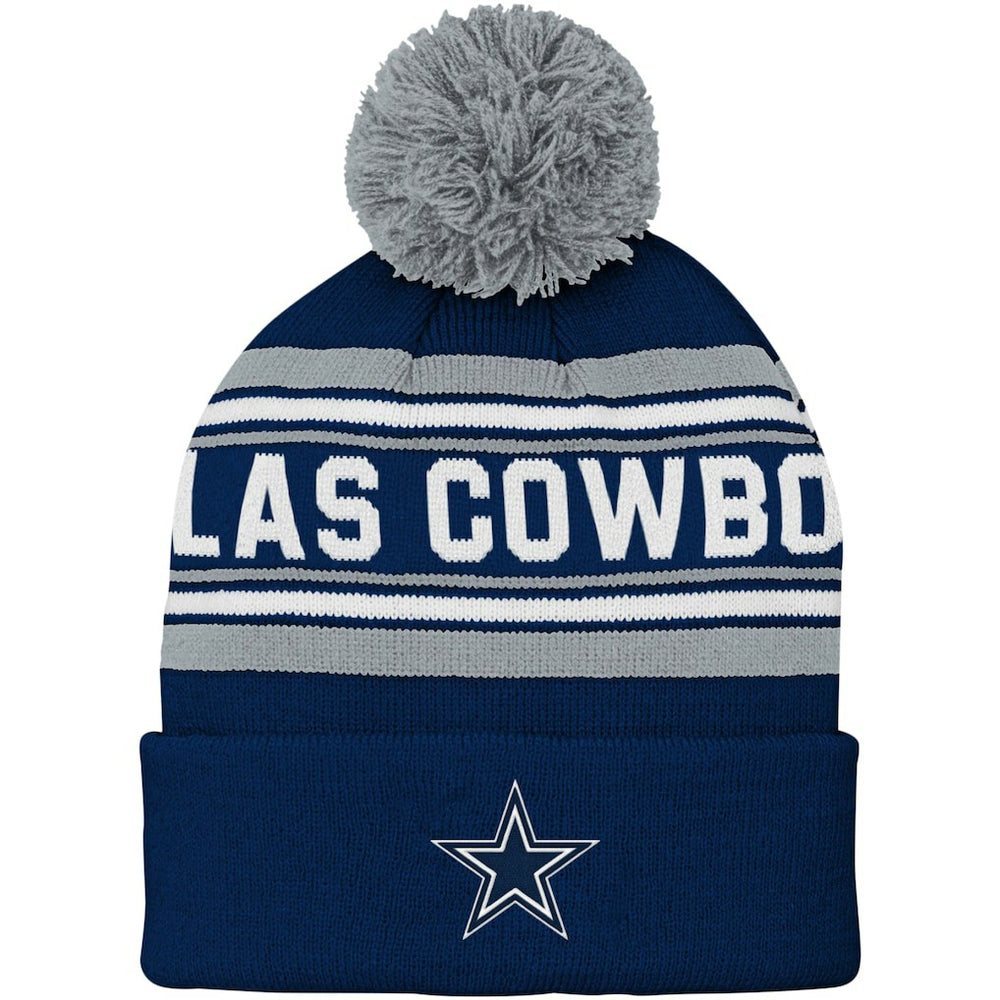NFL Dallas Cowboys Preschool Jacquard Cuffed Knit Hat with Pom