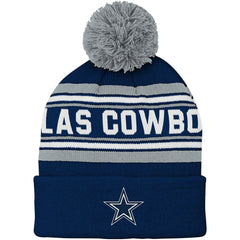 NFL Dallas Cowboys Preschool Jacquard Cuffed Knit Hat with Pom