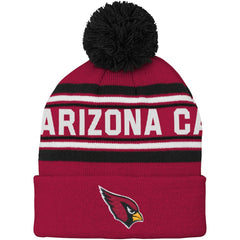 NFL Arizona Cardinals Youth Jacquard Cuffed Knit Hat with Pom