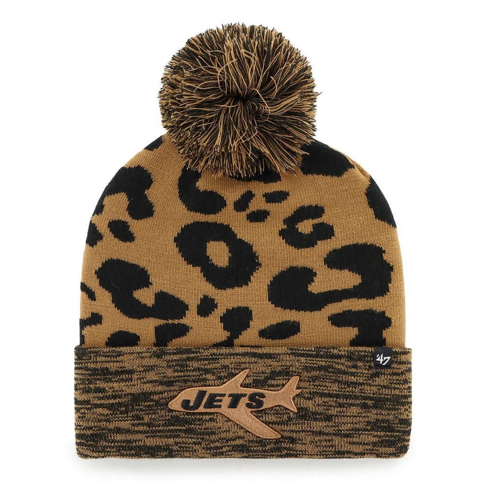 NFL New York Jets '47 Women's Rosette Cuffed Knit Hat with Pom
