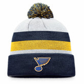 St. Louis Blues Fanatics Fundamental Cuffed Knit Hat with Pom