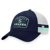 Seattle Kraken Fanatics Fundamental Striped Trucker Adjustable Hat