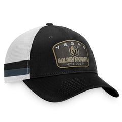 Vegas Golden Knights Fanatics Fundamental Striped Trucker Adjustable Hat