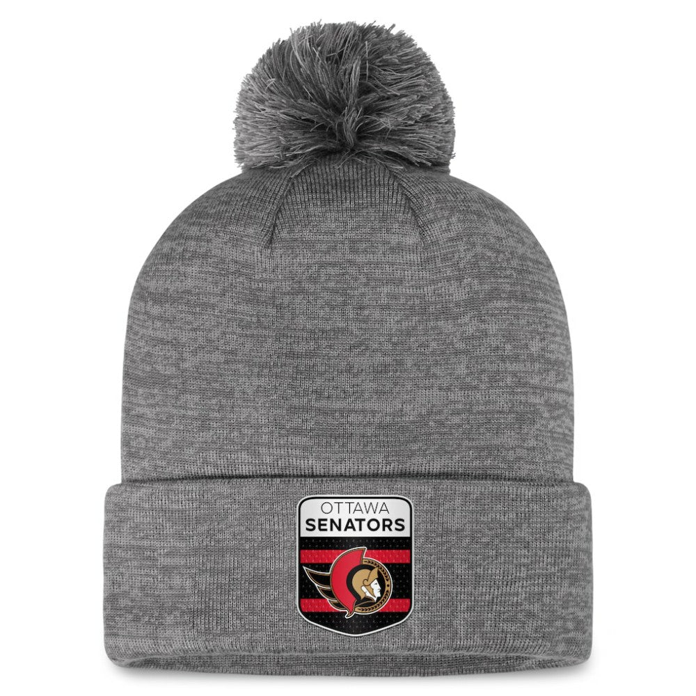 Ottawa Senators Fanatics Authentic Pro Home Ice Cuffed Knit Hat with Pom
