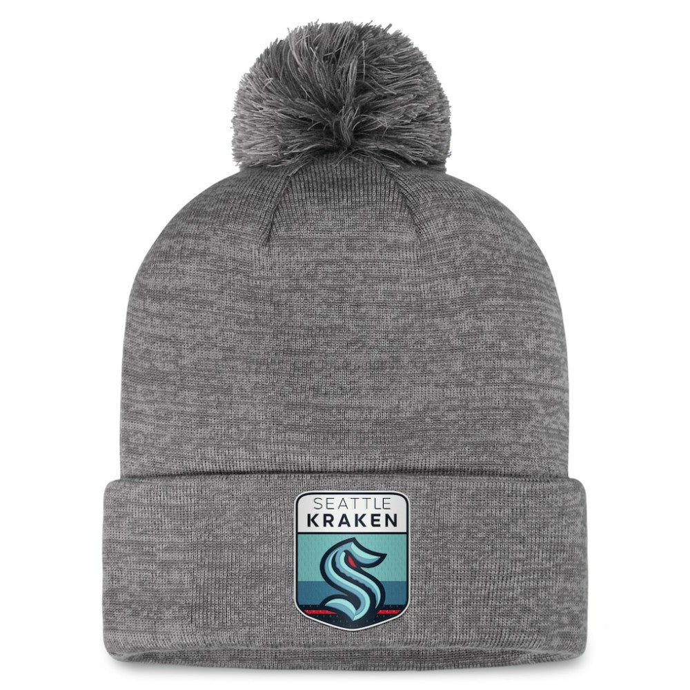 Seattle Kraken Fanatics Authentic Pro Home Ice Cuffed Knit Hat with Pom