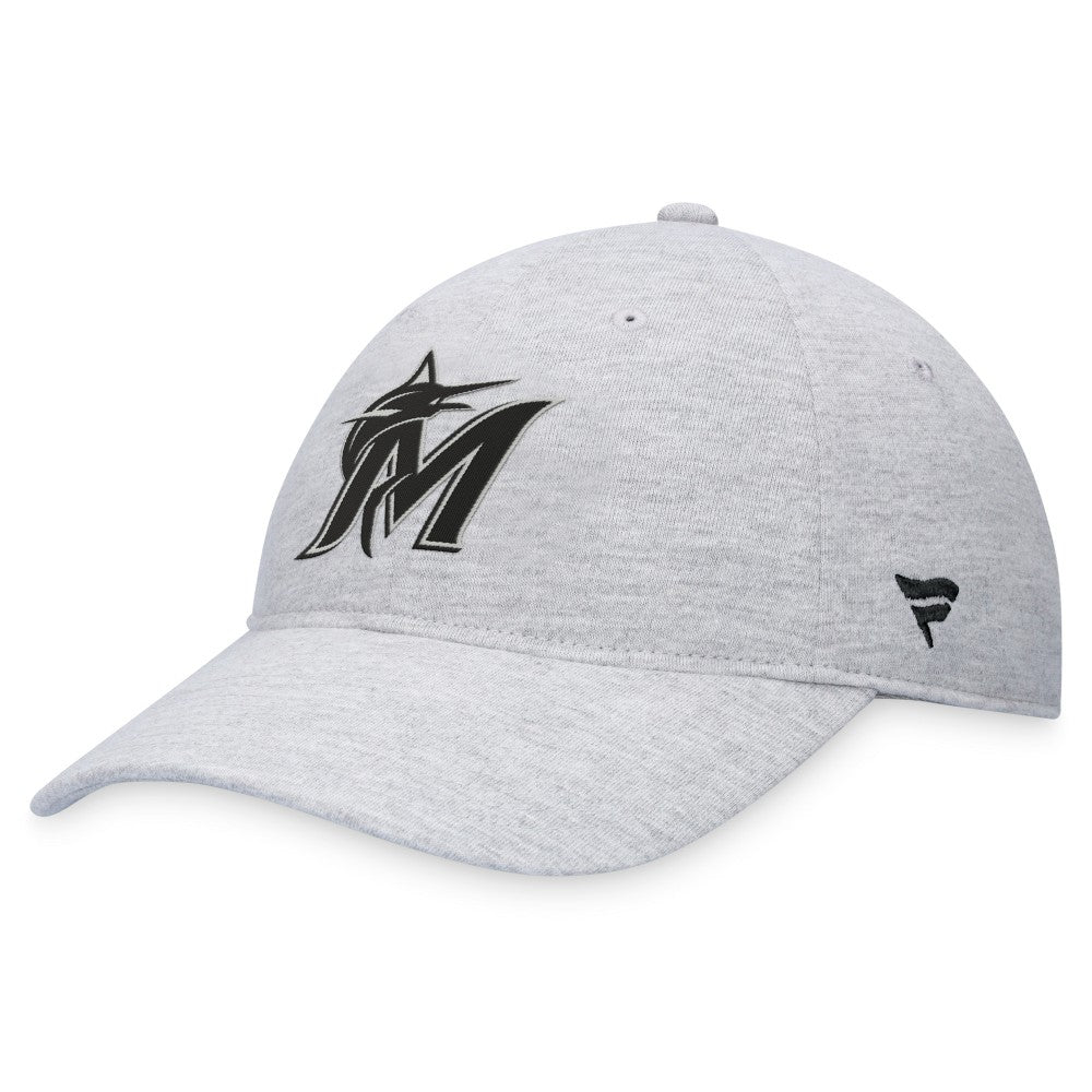 Miami Marlins Logo Adjustable Hat - Gray