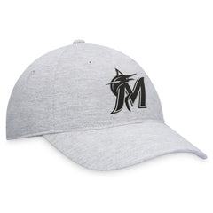 Miami Marlins Logo Adjustable Hat - Gray
