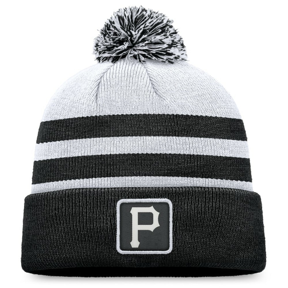 Pittsburgh Pirates Cuffed Knit Hat with Pom - Gray