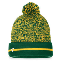 Athletics Space-Dye Cuffed Knit Hat with Pom - Green/Gold
