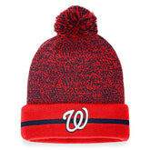 Washington Nationals Space-Dye Cuffed Knit Hat with Pom - Red/Navy