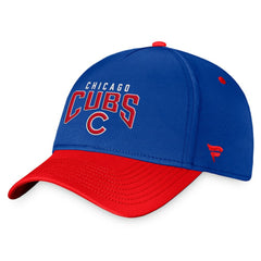 Chicago Cubs Stacked Logo Flex Hat - Royal/Red