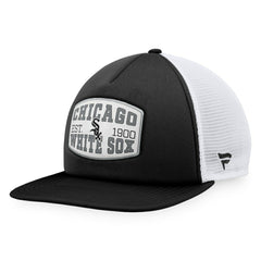 Chicago White Sox Foam Front Patch Trucker Snapback Hat - Black