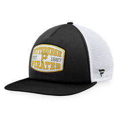 Pittsburgh Pirates Foam Front Patch Trucker Snapback Hat - Black