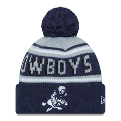 NFL Dallas Cowboys Youth Gridiron Classics Main Cuffed Knit Hat with Pom