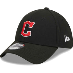 Cleveland Guardians Logo 39THIRTY Flex Hat - Black | New Era