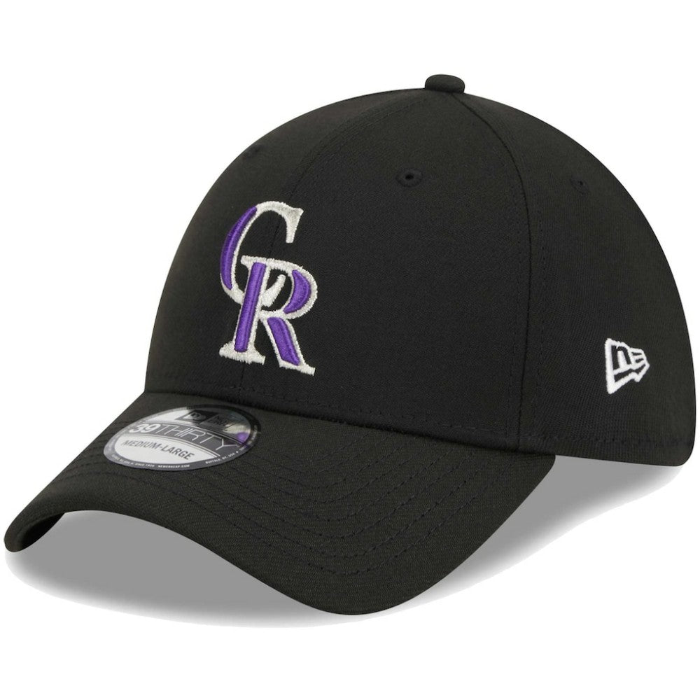 Colorado Rockies Logo 39THIRTY Flex Hat - Black | New Era