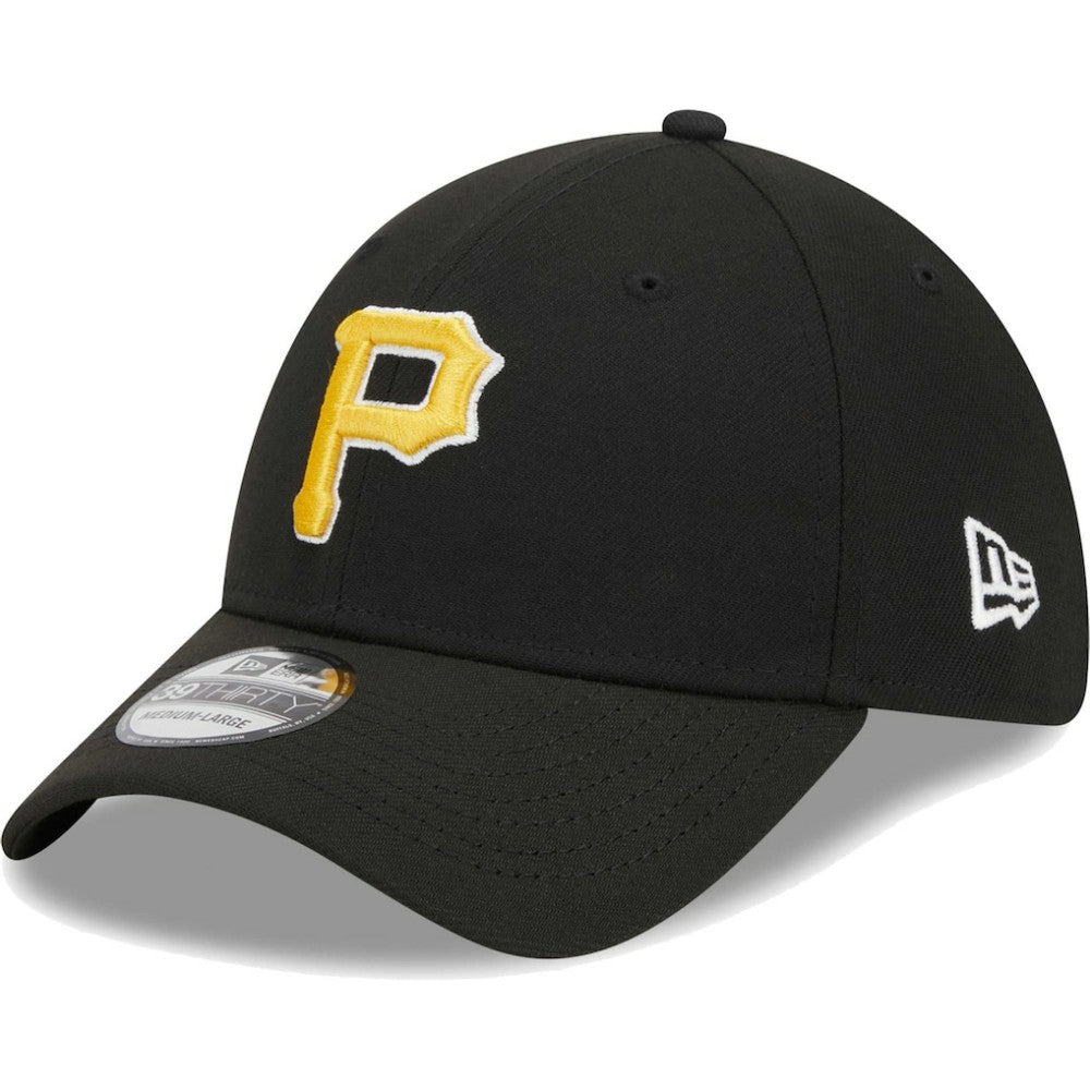 Pittsburgh Pirates Logo 39THIRTY Flex Hat - Black | New Era