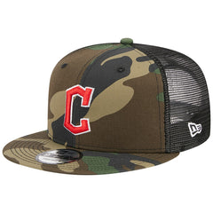 Cleveland Guardians Woodland Camo Trucker 9FIFTY Snapback Hat - Camo | New Era
