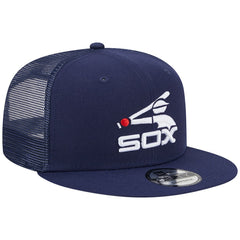 Chicago White Sox Cooperstown Collection Team Color Trucker 9FIFTY Snapback Hat - Navy | New Era