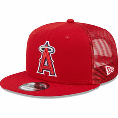 Los Angeles Angels Team Color Trucker 9FIFTY Snapback Hat - Red | New Era
