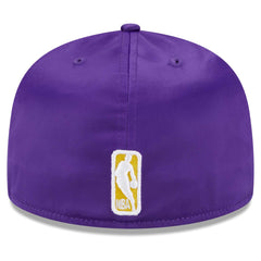 Los Angeles Lakers Throwback Satin 59FIFTY Fitted Hat - White | New Era online