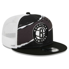 Brooklyn Nets Tear Trucker 9FIFTY Adjustable Hat - Black/White | New Era discount