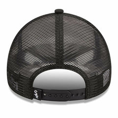 Chicago White Sox Stacked A-Frame Trucker 9FORTY Adjustable Hat - White/Black | New Era