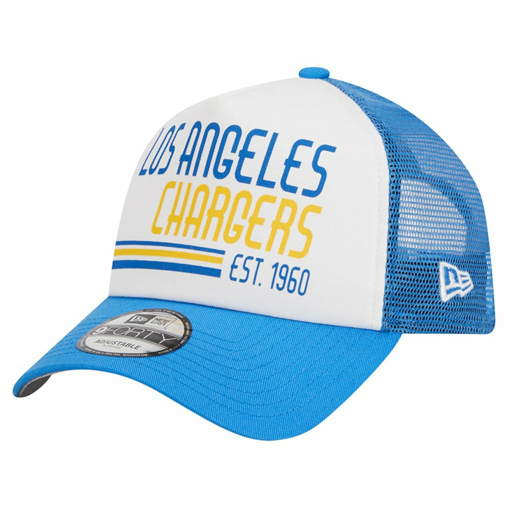 NFL Los Angeles Chargers Stacked A-Frame Trucker 9FORTY Adjustable Hat