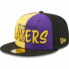 Los Angeles Lakers Pop Front 59FIFTY Fitted Hat - Black/Gold | New Era cheap